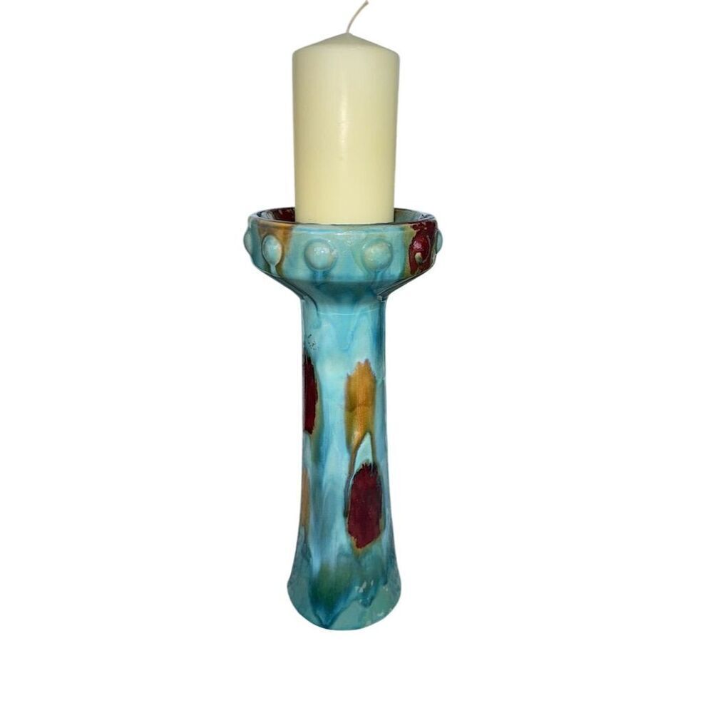 Ceramic Candlestick Holder 15 Inch Studio Art Pottery